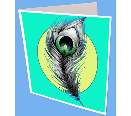 Peacock Sun Greeting Card