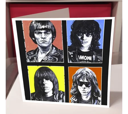 Ramones Pop Art Greeting Card