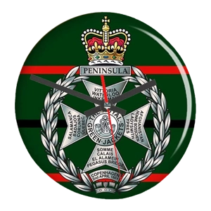 Royal Green Jacket Regimental Pin Badge Clock