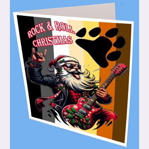 Rock & Roll Christmas Greeting Card