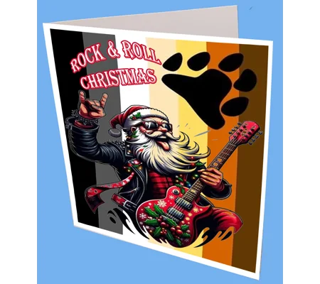 Rock & Roll Christmas Greeting Card