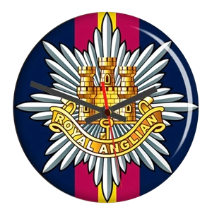 Royal Anglian Regimental Pin Badge Clock