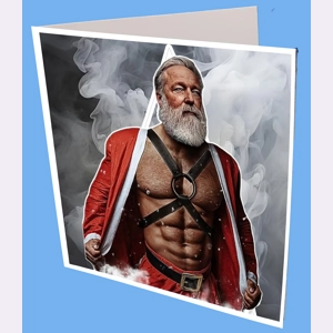 Santa Smoker Greeting card