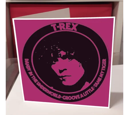 T Rex Dandy Greeting Card