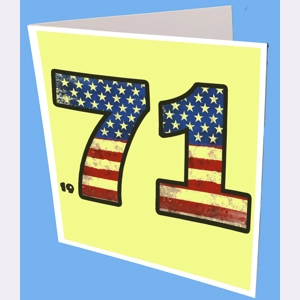 USA Flag 71 Greeting Card