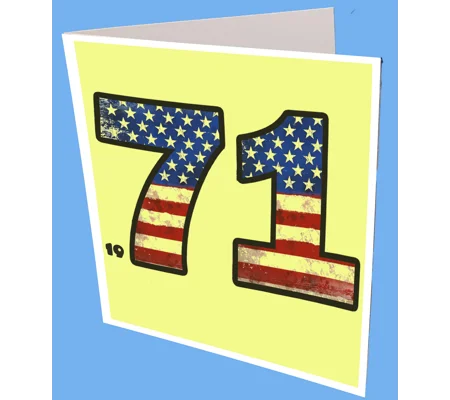 USA Flag 71 Greeting Card