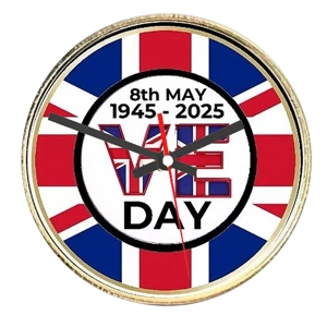 VE Day 80th Anniversary union Jack Clock