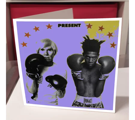 Warhol V Bassquiat Greeting Card