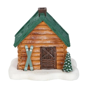 Cabin Ski Chalet Incense Cone Holder | Rustic Winter Décor
