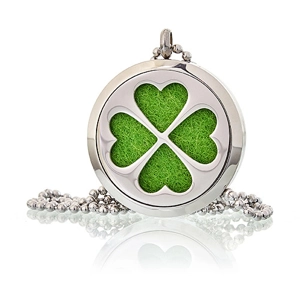 Aromatherapy Diffuser Necklace – Four Leaf Clover (30mm) Aromatherapy Diffuser Necklace – Four Leaf Clover (30mm)