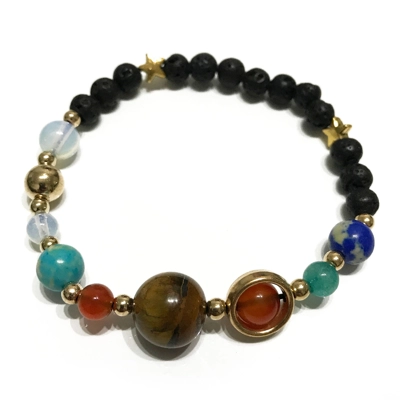 Lava Stone Gemstone Bracelets – Stretch Fit | Aromatherapy Diffuser Jewellery