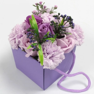 Soap Flower Bouquet – Lavender Rose & Carnation Soap Flower Bouquet – Lavender Rose & Carnation