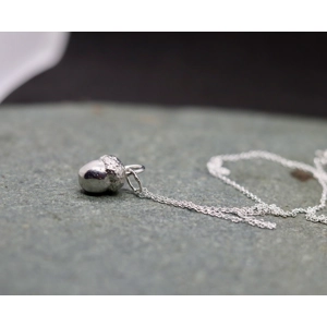 Sterling silver acorn necklace