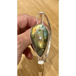 Labradorite torque bangle