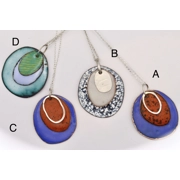 Choice of Enamelled pendant necklace