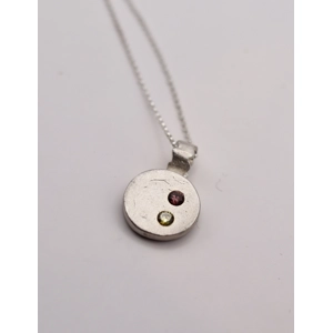 Fine silver necklace with CZ