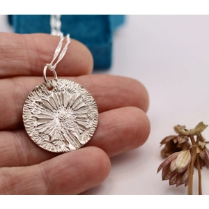 Fine Silver Sunflower necklace