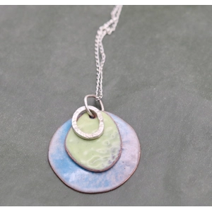 Enamelled pendant necklace