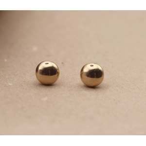 9ct gold button stud earrings