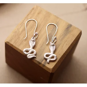 Fine Silver Cobra Earrings