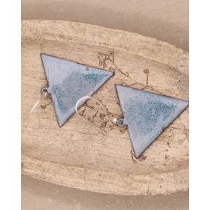 Triangle Enamelled earrings