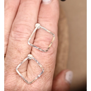 Sterling Silver Square Stud Earrings