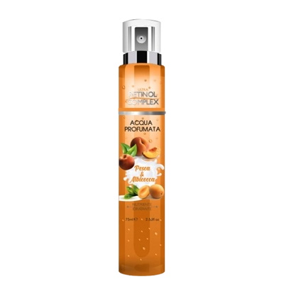 Retinol complex acqua profumata per il corpo Pesca e albicocca 75ml Retinol complex acqua profumata per il corpo Pesca e albicocca 75ml