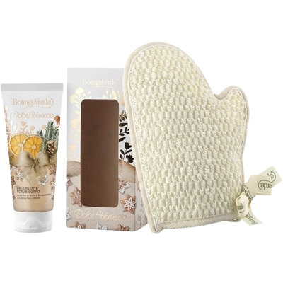 Bottega verde - Confezione  dolce abbraccio  detergente scrub corpo + guanto scrub