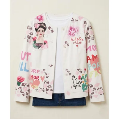 Blazer Vanessa con Stampa Iconica e Dettagli Pop Art