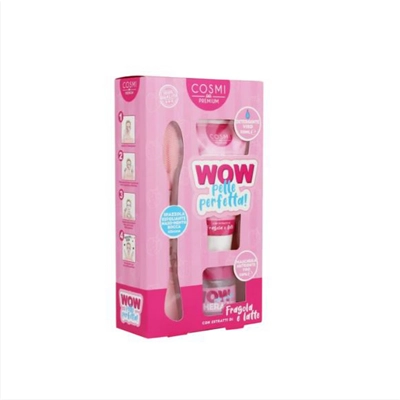 Cosmi - wow pelle perfetta kit viso fragola e latte