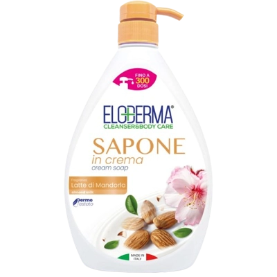 Eloderma - Sapone in crema per le mani al latte di mandorle 1 LT