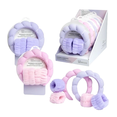 Idc 1 Cerchietto e 2 Polsini Skincare Rosa