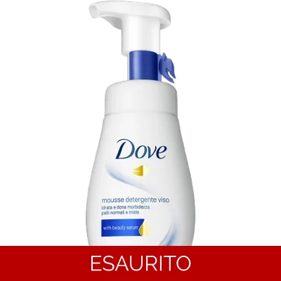 Dove - Mousse Detergente Viso Idratante, per Pelli Normali e Miste 160 ml