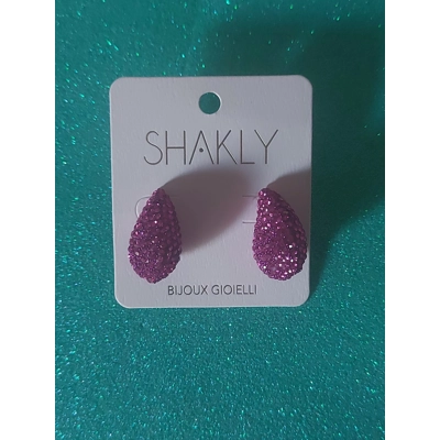Shakly - Orecchini a goccia con strass fucsia Shakly - Orecchini a goccia con strass fucsia