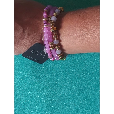 Iuvia - Bracciale elastico con perle rosa Iuvia - Bracciale elastico con perle rosa