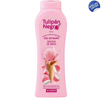 TULIPAN NEGRO BAGNOSCHIUMA BESITOS DE FRESA 650ml TULIPAN NEGRO BAGNOSCHIUMA BESITOS DE FRESA 650ml