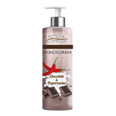 Retinol complex bagnoschiuma cioccolato e peperoncino 500ml Retinol complex bagnoschiuma cioccolato e peperoncino 500ml