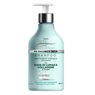 Retinol Complex - Shampoo Intensivo Bava di Lumaca Collagene e Avena 500ml Retinol Complex - Shampoo Intensivo Bava di Lumaca Collagene e Avena 500ml
