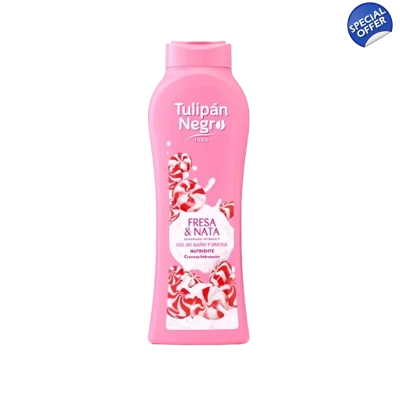 Tulipàn Negro - Bagnoschiuma Fresa & Nata 650ml Tulipàn Negro - Bagnoschiuma Fresa & Nata 650ml