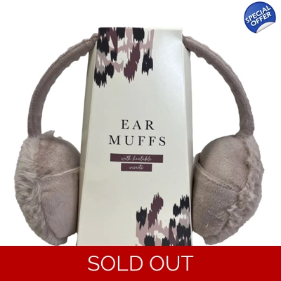 Earmuffs with heatable inserts Earmuffs with heatable inserts