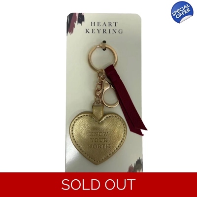 Gold heart Keyring keychain gift Gold heart Keyring keychain gift