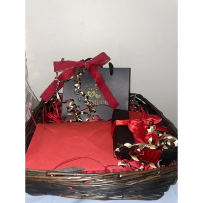 Basket hamper red theme specialist gifting service Basket hamper red theme specialist gifting service