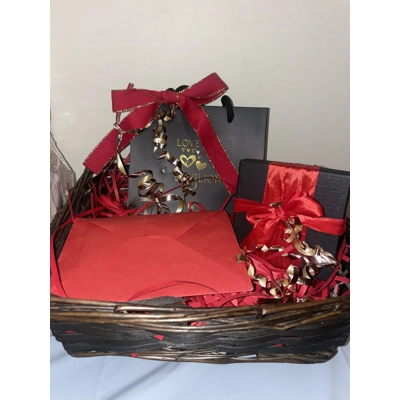Specialist gifting services red basket hamper Specialist gifting services red basket hamper