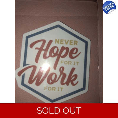 Empowering sticker - work for it Christmas gift stocking f.. Empowering sticker - work for it Christmas gift stocking f..