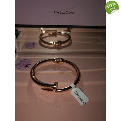 Ladies bangle bracelet gift nail love rose gold love bangle