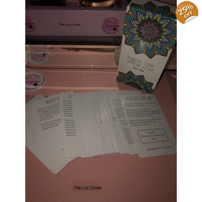 Stress prevention stress less cards gift Well-being self c.. Stress prevention stress less cards gift Well-being self c..