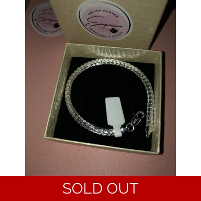 Sterling silver bracelet snake chain boxed gift Sterling silver bracelet snake chain boxed gift