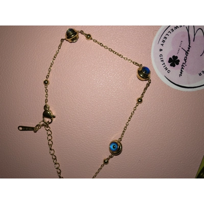Ladies bracelet 18k gold evil eye bracelet gift Ladies bracelet 18k gold evil eye bracelet gift