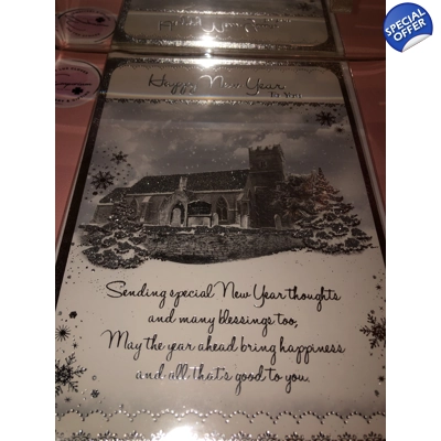 Sparkly Happy new year card with envelope Sparkly Happy new year card with envelope