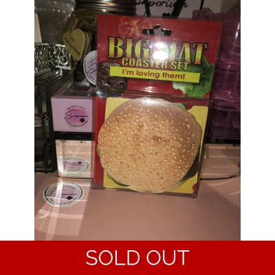 Table coasters set of 9 boxed gift burger themed gift Table coasters set of 9 boxed gift burger themed gift
